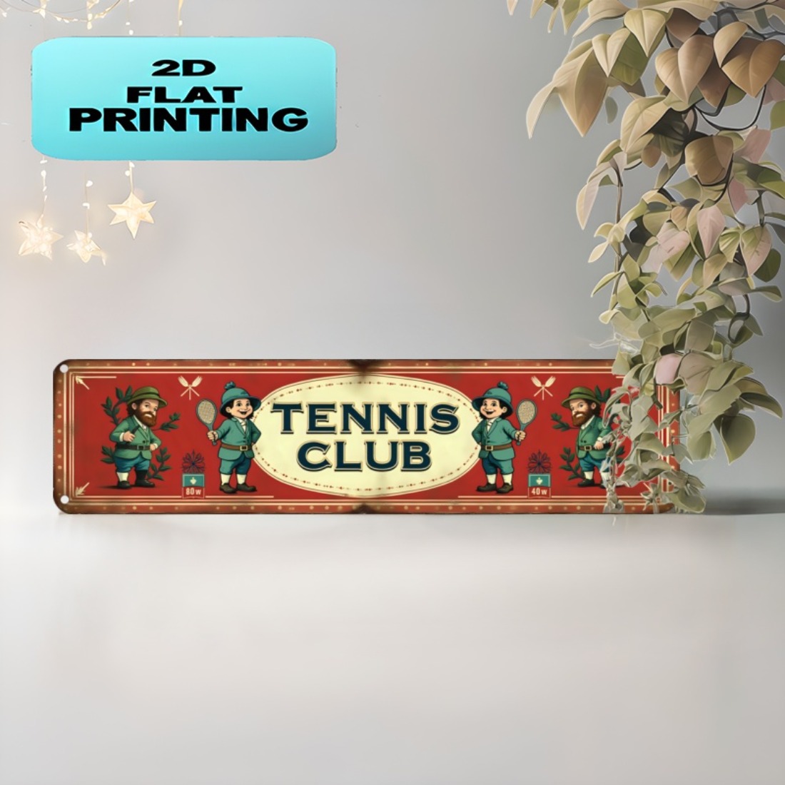 Badminton Quotes - Tennis Club Vintage Metal Wall Sign