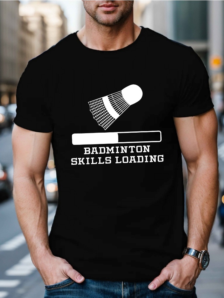 Men Sports Cotton Short Sleeve - Badminton Outfit recension och pris