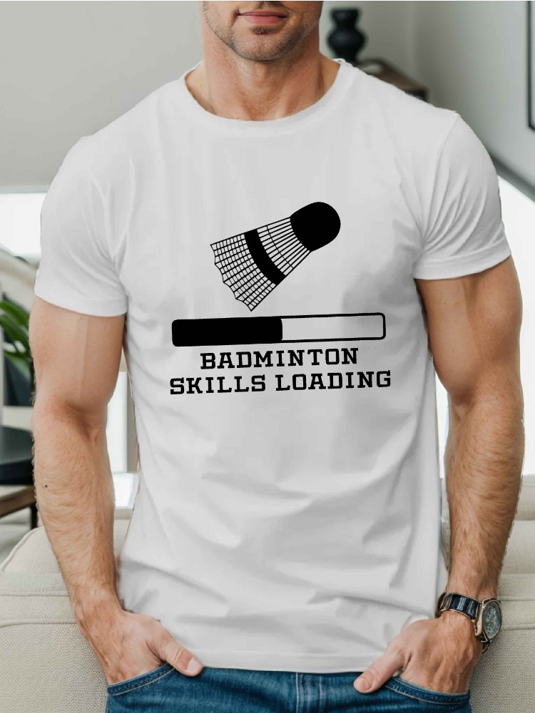 Men Sports Cotton Short Sleeve - Badminton Outfit recension och pris