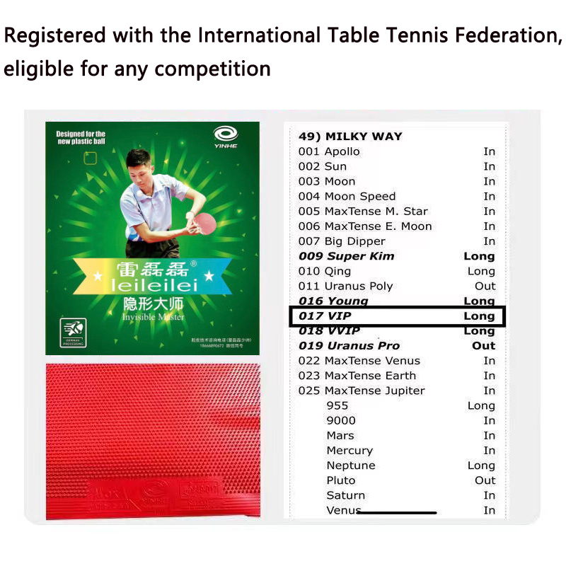 YINHE Long Pimples OX Table Te - Badminton Single recension och pris