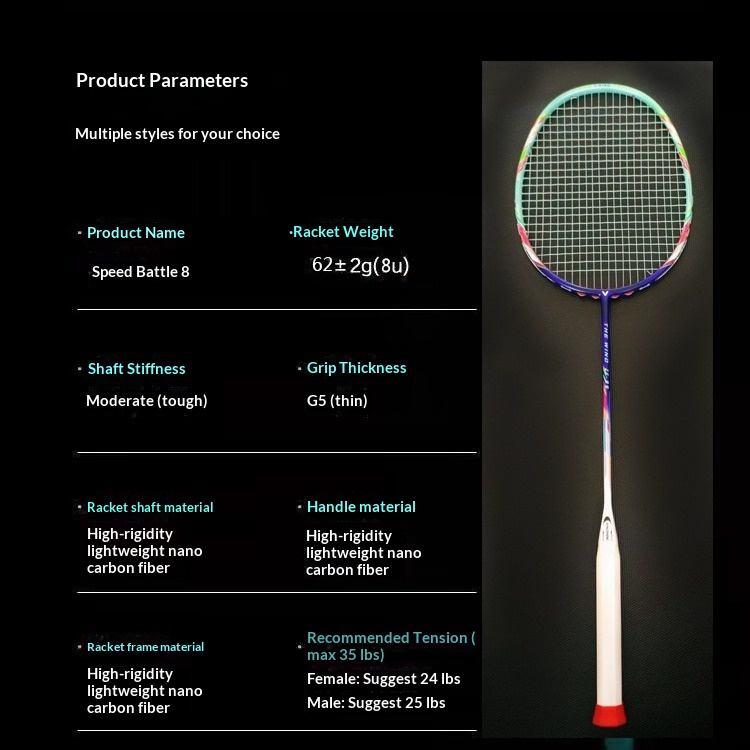 Ultra-Lightweight 8U Badminton - Badminton Single recension och pris