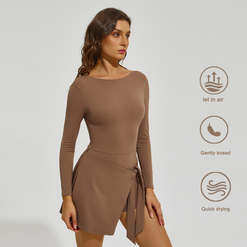 Women Long Sleeve Tennis Skirt - Badminton Outfit recension och pris