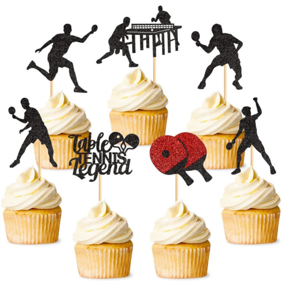 Ping Pong Cake Topper Happy Bi - Badminton Quotes recension och pris